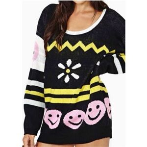 Minkpink Printed oversized Sweater Small
